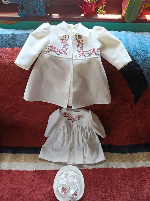 Rochiță și Palton set , 68 cm, fetita
