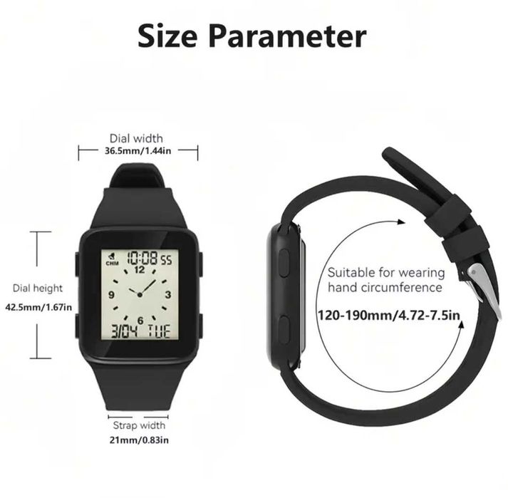 Електронен ръчен часовник - водоустойчив IP68