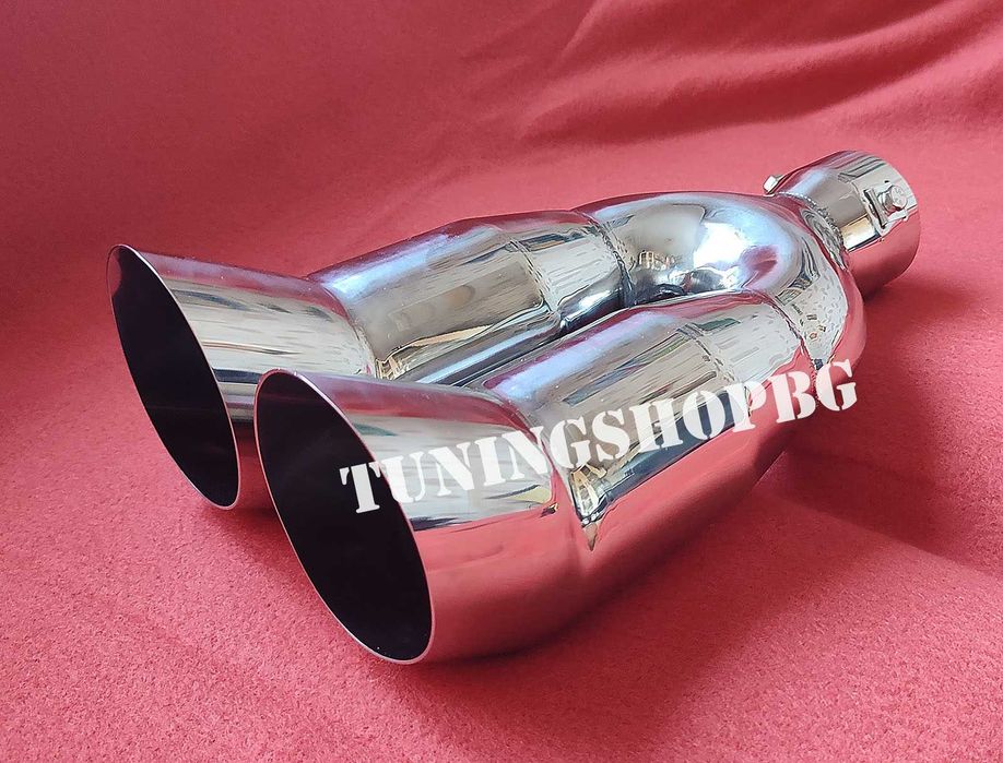 Спортен накрайник за ауспух за автомобил двуцевка GTB