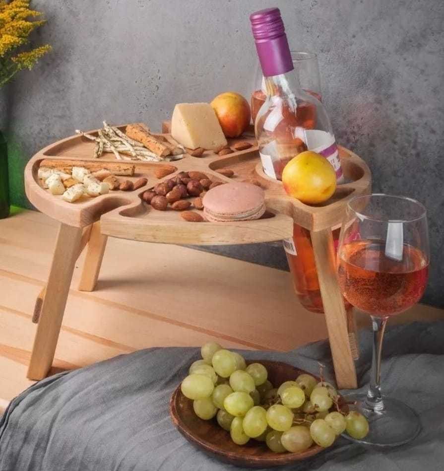 Винный столик, деревянный поднос