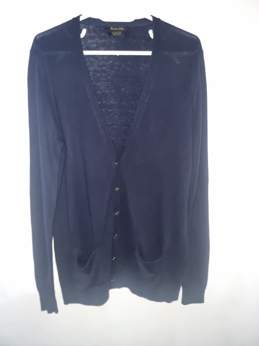 Cardigan din mătase și bumbac Massimo Dutti