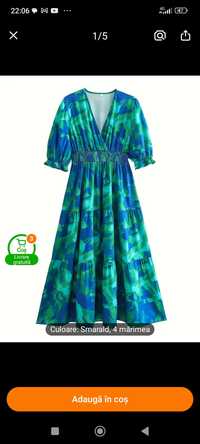 Rochie noua verde albastru mar L