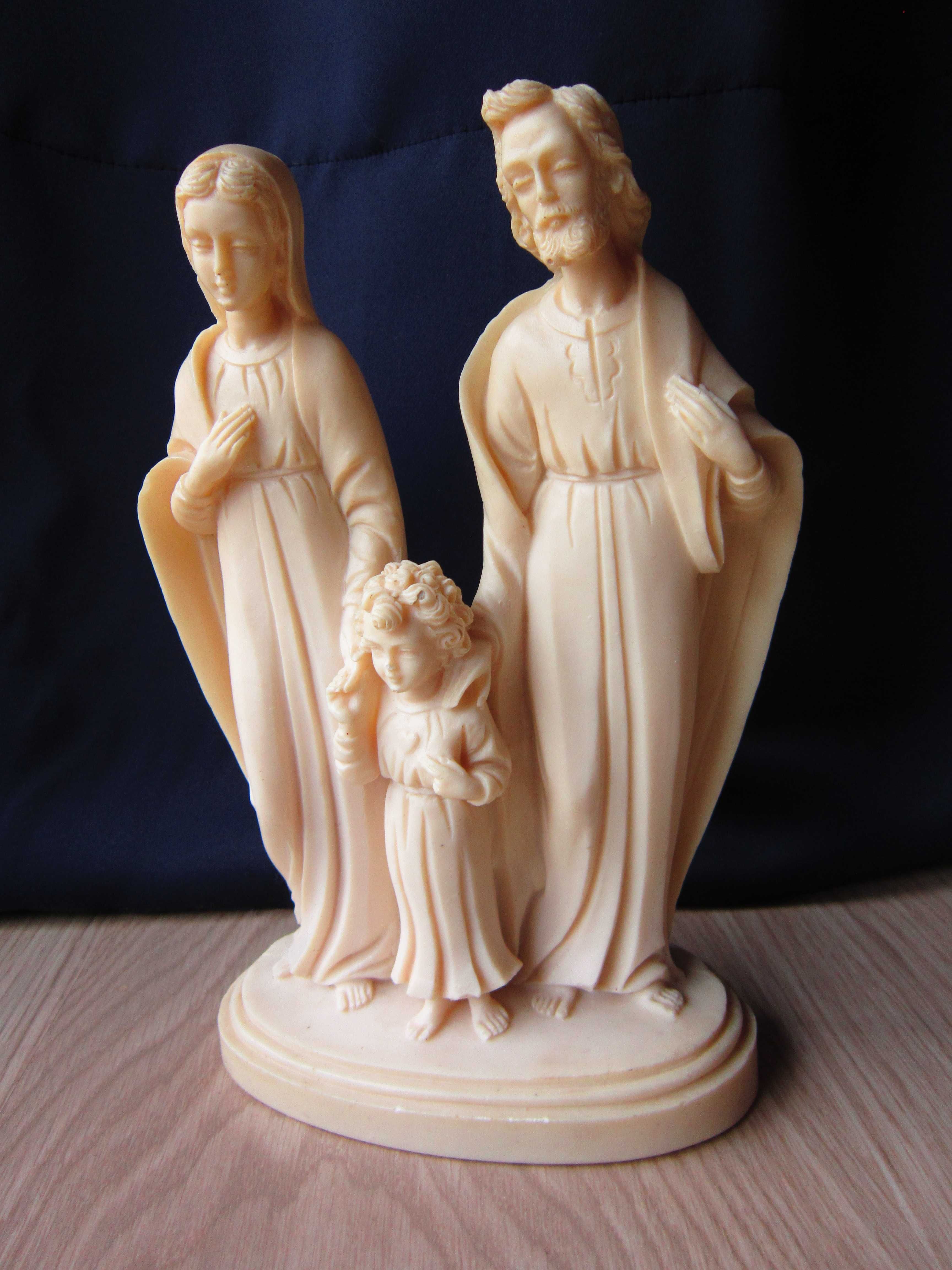 cadou rar Familia Sfanta - Maria,Iosif si Isus sculptura alabaster1960