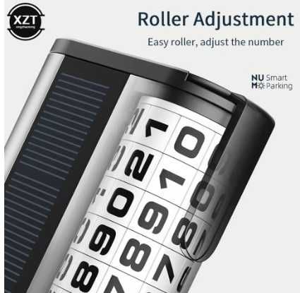 Светеща табела за паркиране на автомобил слънчево зареждане.