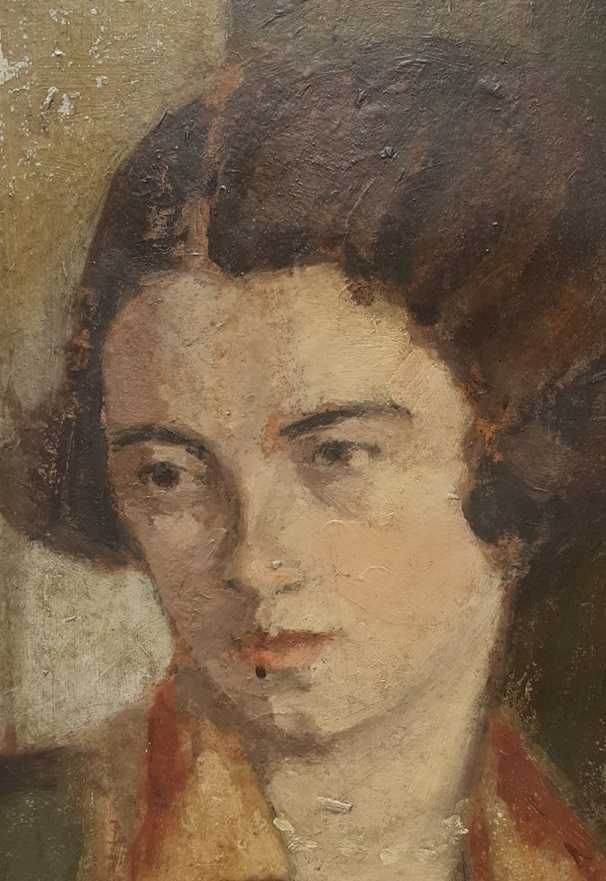 Tablou vechi - portret femeie - semnat Strambu
