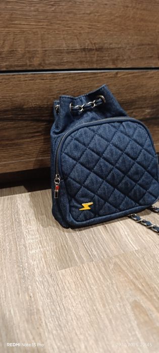 Zara оригинална дънкова малка раница