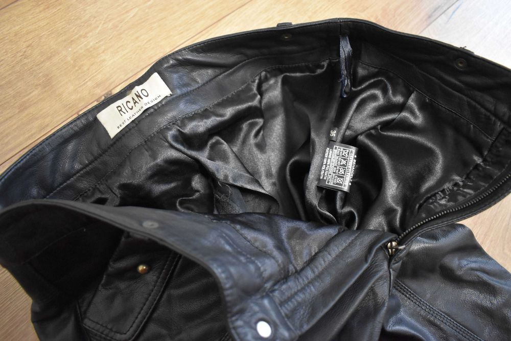 Pantaloni dama din piele naturala marca Ricano