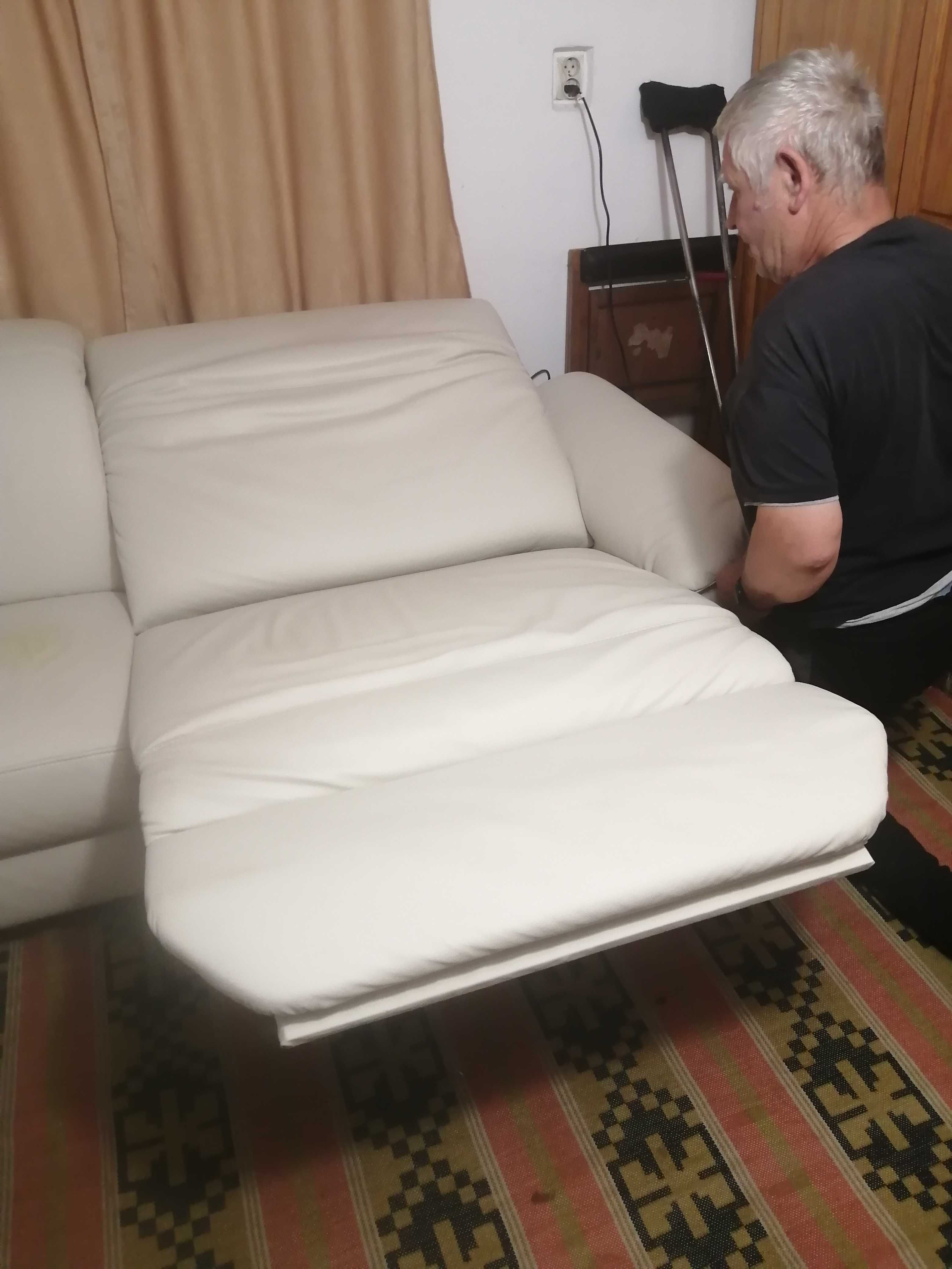 Canapea din piele naturala Himola cu reclinier