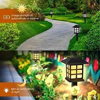 Комплект от 4 броя соларни LED лампи за двор и градина