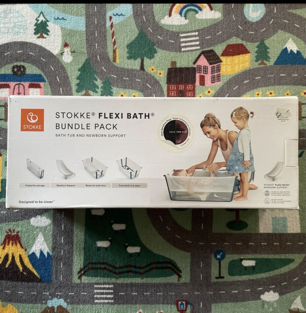 Cadita pliabila stokke flexi bath 0-4 ani cu suport nou nascut