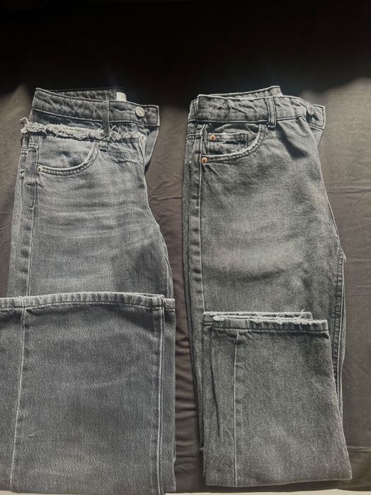 Сиво-черни дънки