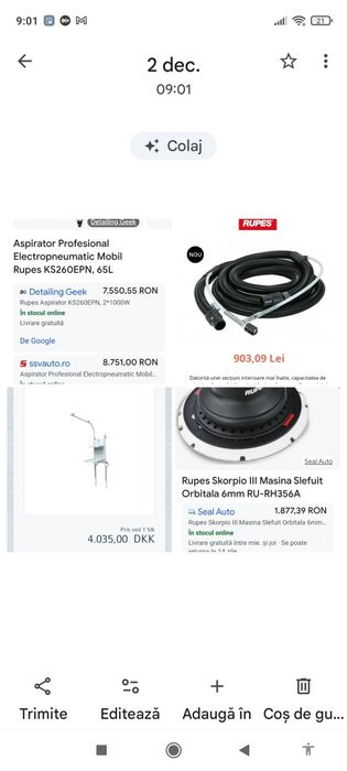 Aspirator Stați Rupes , șlefuitor Rupes