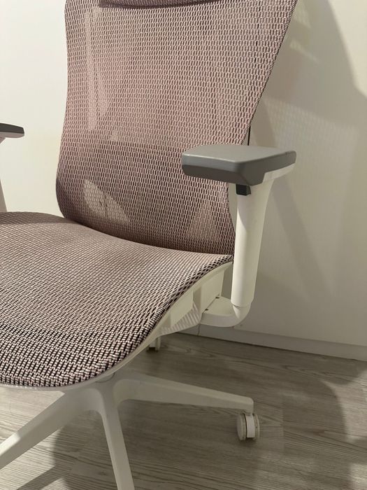 Scaun de birou ergonomic, Bedora Fusion, mesh, roz