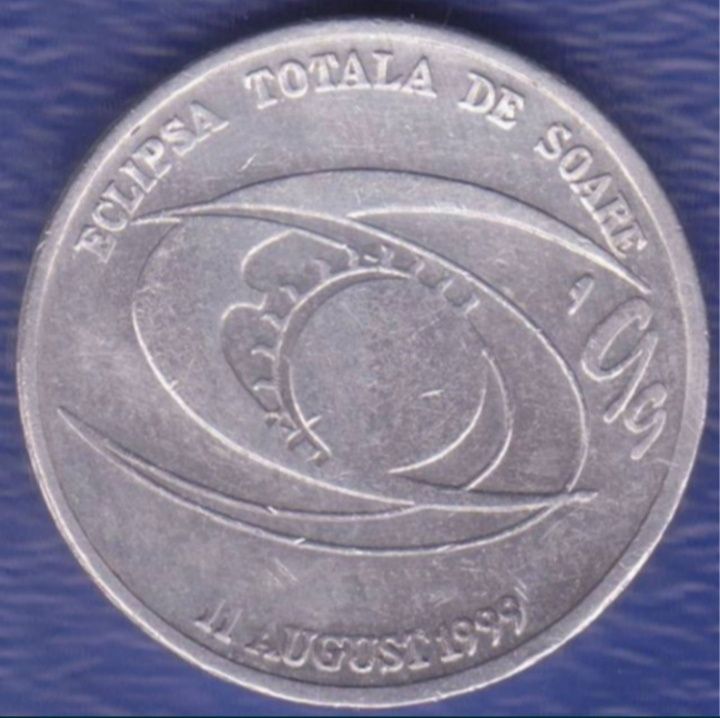 Moneda 500 lei eclipsa 1999 de colectie