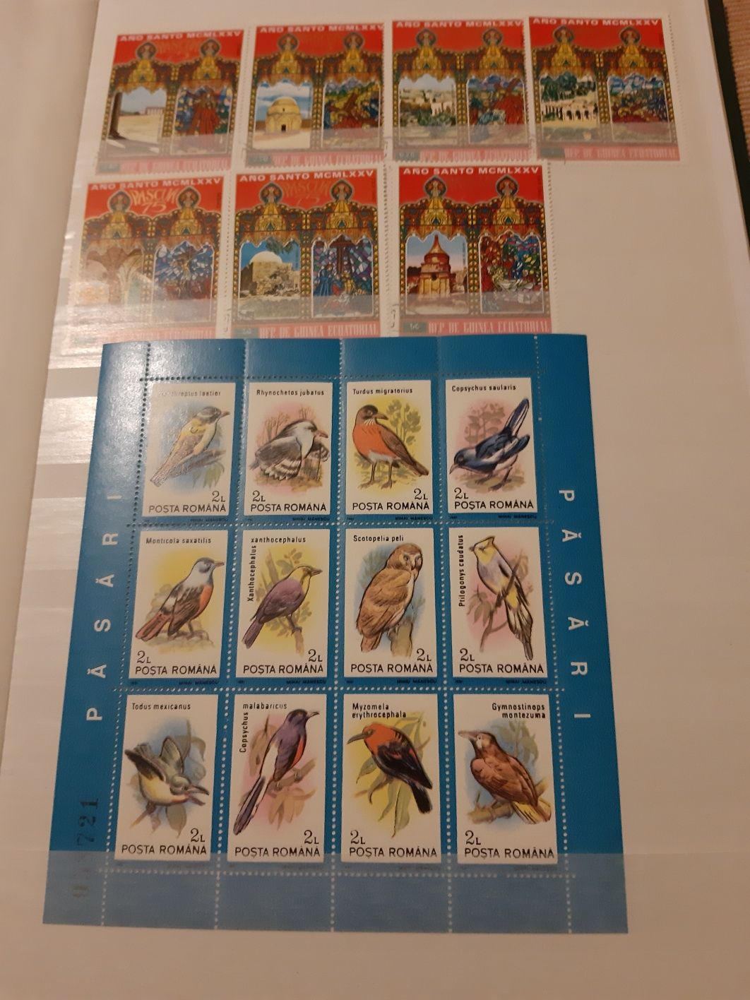 Colecție de timbre.