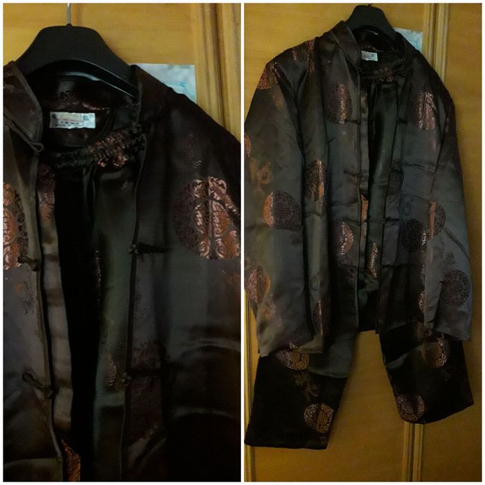 Pijama bărbati , din material satinat , marime M