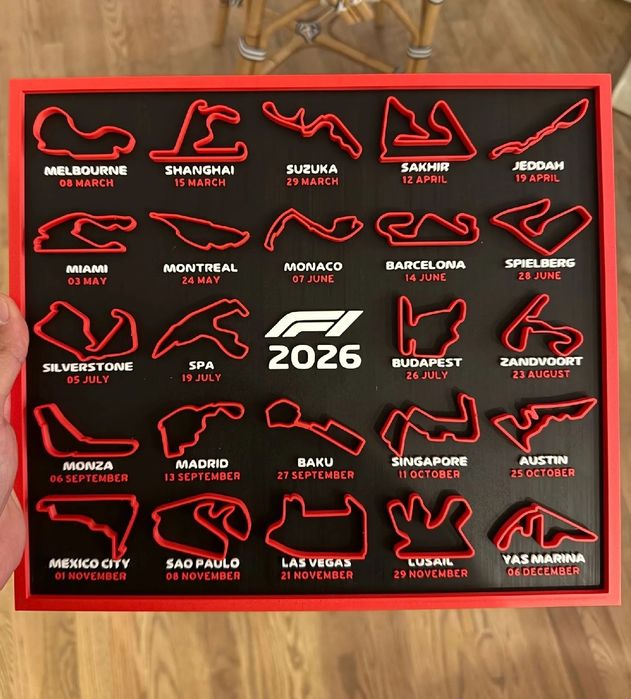 Calendar 2026 Circuite F1