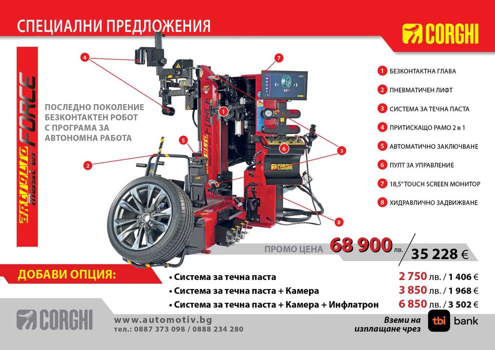 CORGHI - Artiglio Master Force - монтаж/демонтаж безконтактен робот
