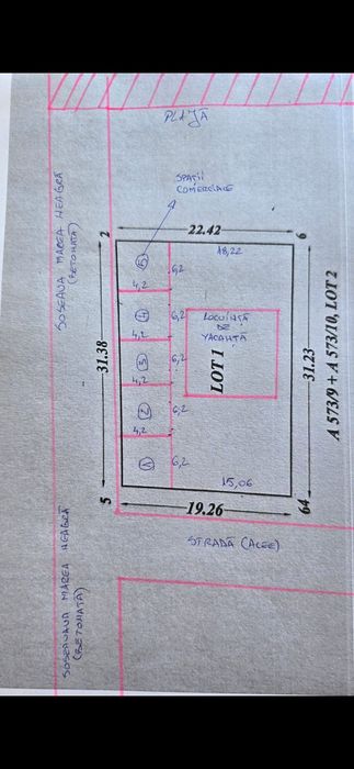 Vand 1 Lot Teren 650 mp deschidere la 2 strazi,Asfalt, la Plaja Corbu