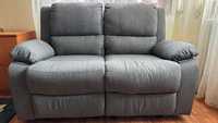 Canapea rabatabila (cu recliner manual) 2 locuri din material textil