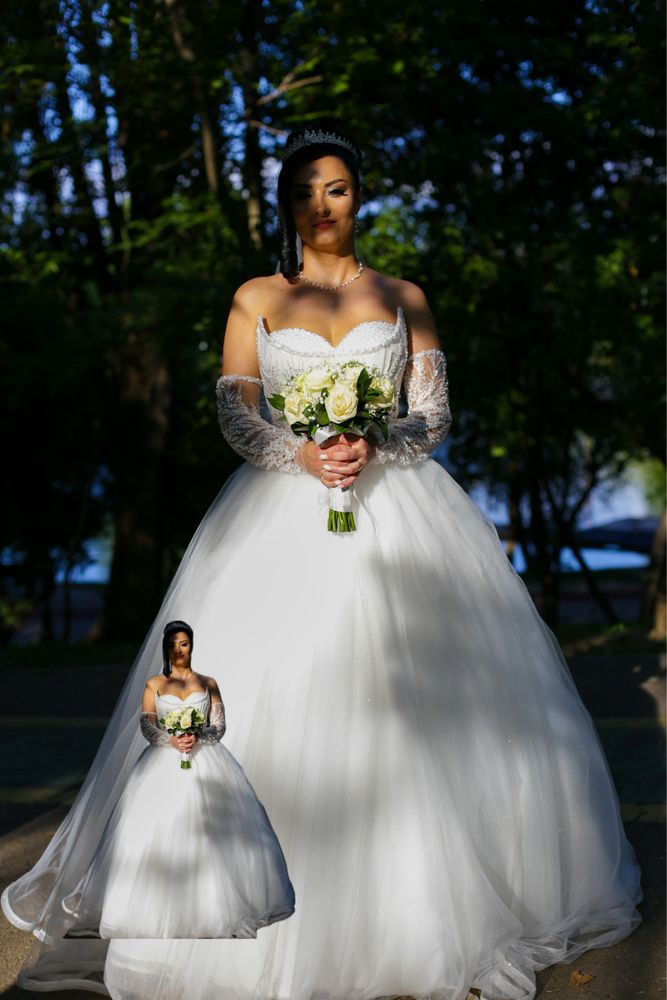 Rochie mireasă (se vinde cu voal și crinolină)