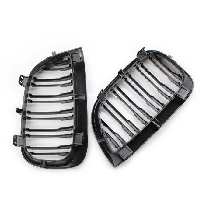 Negru Lucios Grile Nari Duble M BMW Seria 1 E81 E87 E88 2004-07 M pack