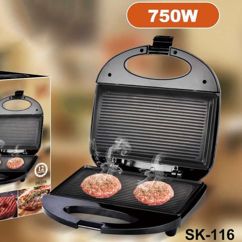 Gratar electric Sandwich Maker Sokany SK-116 750W placi anti-aderente