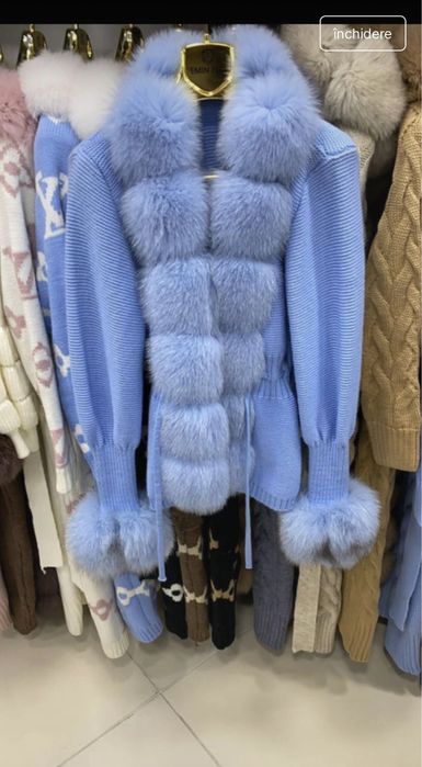 Cardigan/pulover blana natural