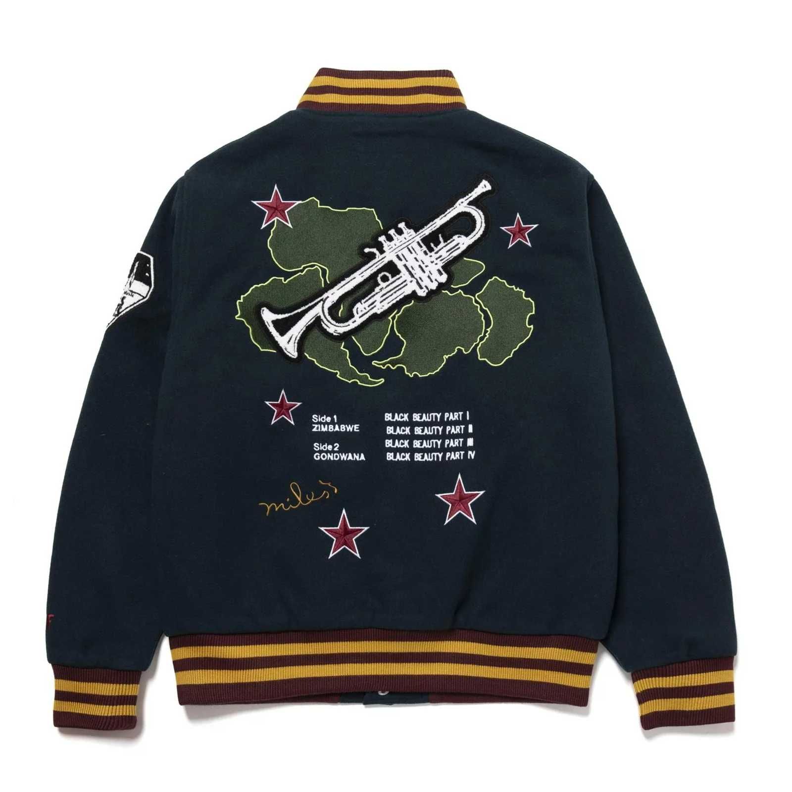 НОВО HUF x Miles Davis Pangaea Varsity Jacket ОРИГИНАЛНО мъжко яке - L