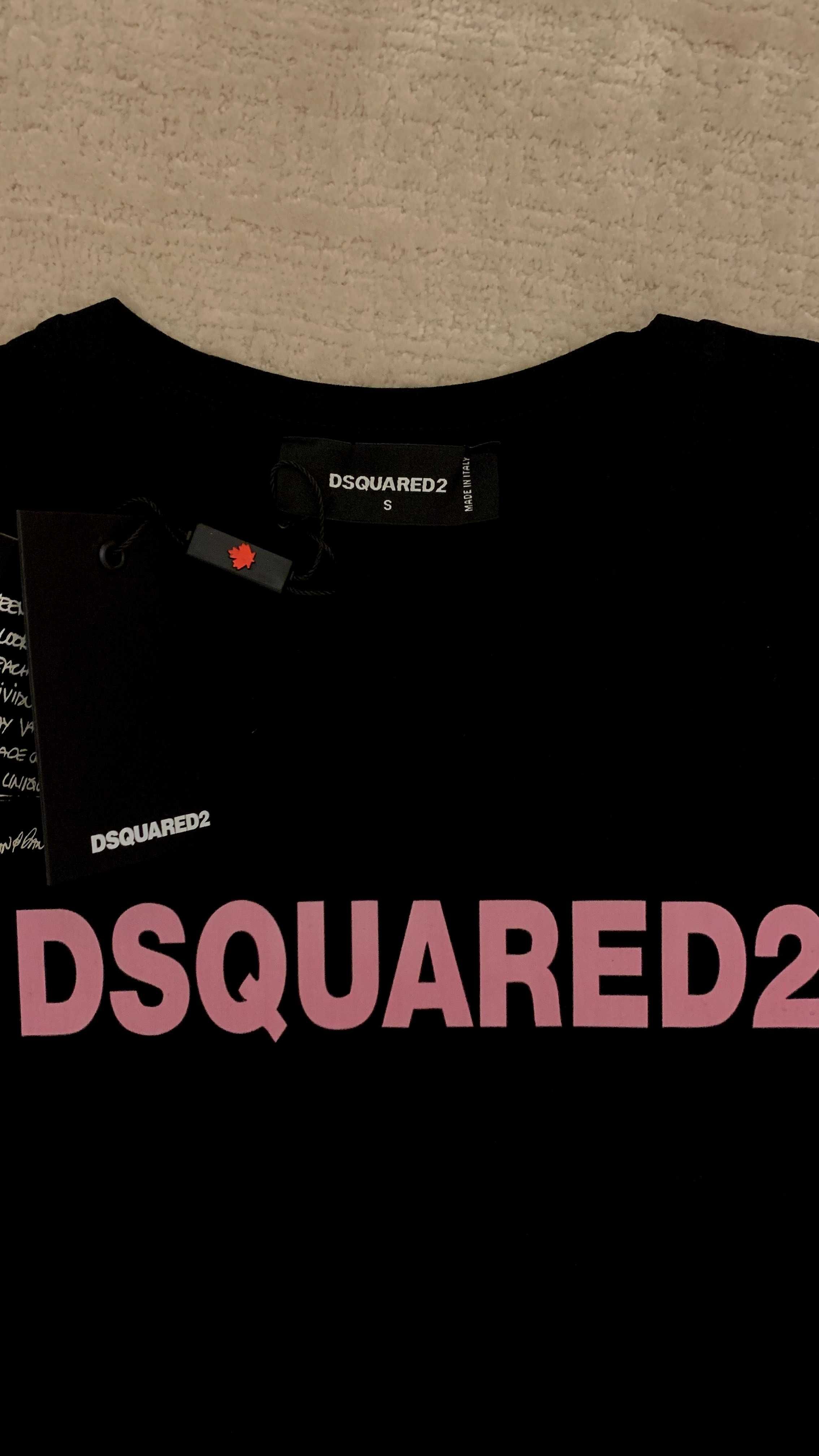 Tricou Dsquared2 Clasic Logo alb / negru