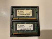 Memorii laptop SO-DIMM  Infineon 512MB DDR 333 CL2.5  PC2700S doua buc