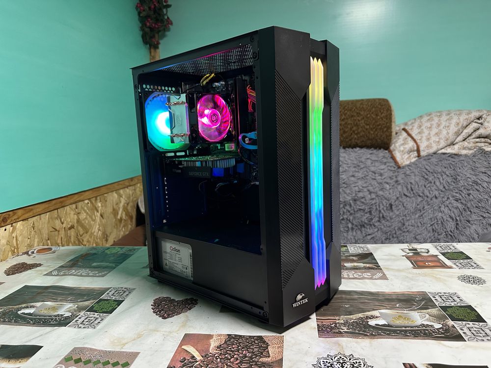 Игровой компьютер intel Core i3-10105/16Gb/SSD/HDD/GTX 1650+Монитор 24