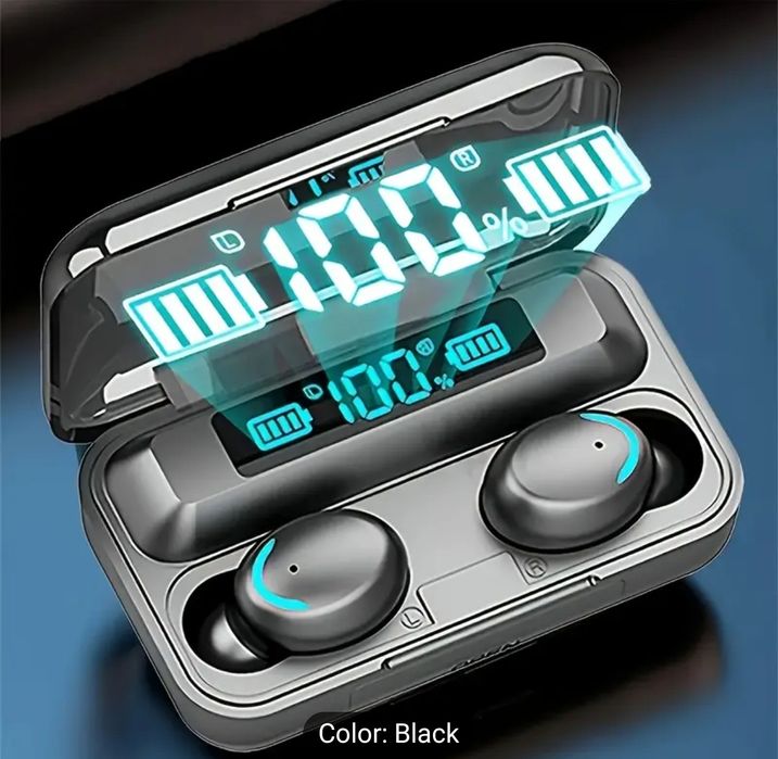 Căști Bluetooth wireless cu baterie externă incorporata