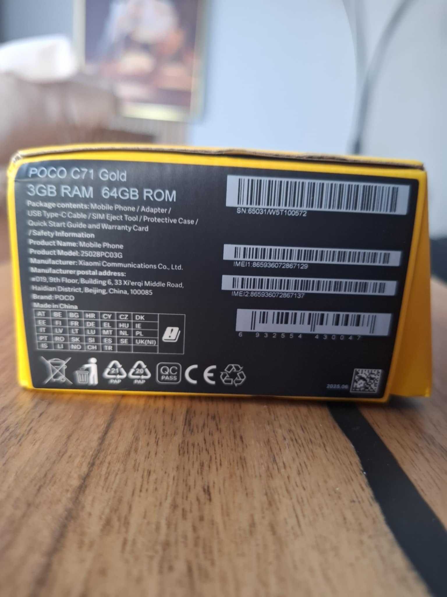 Xiaomi POCO C71 4G LTE (3GB+64GB) (4GB+128GB) 6.88" 120Hz Display 32MP