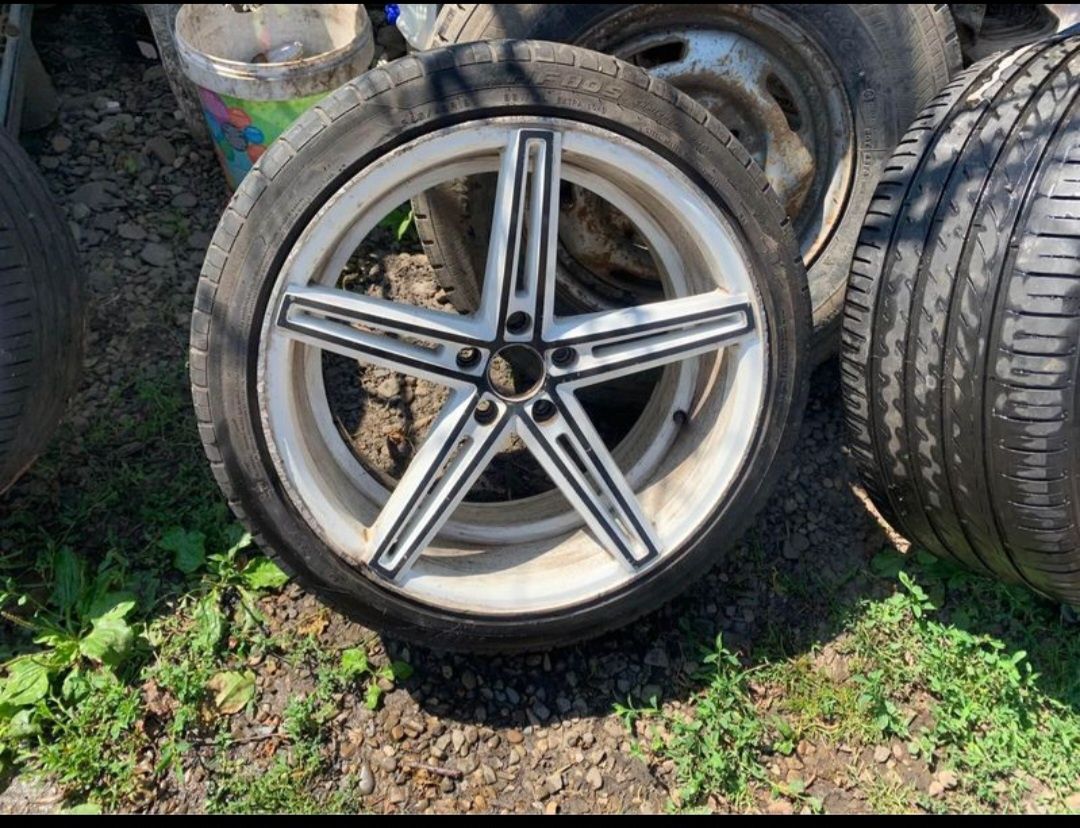 Jante pe 19"  5×112 am și  flanșe din 5×112 în 5×120 cauciucuri 75%