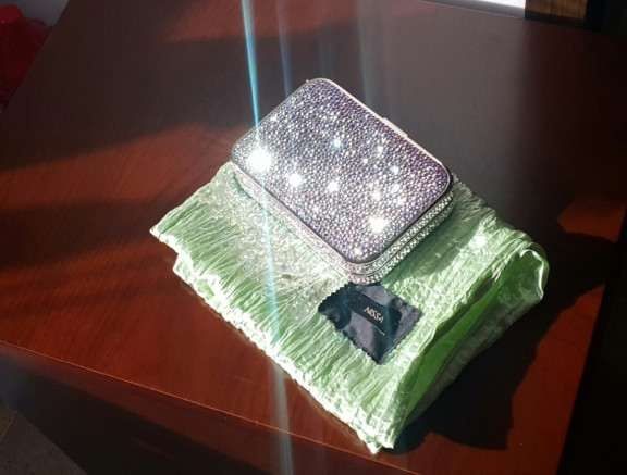 Geanta / plic / Clutch NISSA cu cristale Swarovski