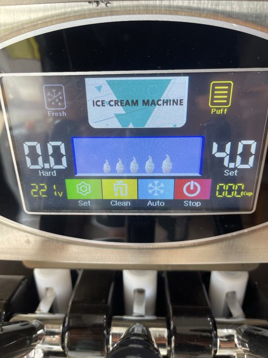 Masina inghetata, 2 arome si mix, pre cooling, inox. Professional