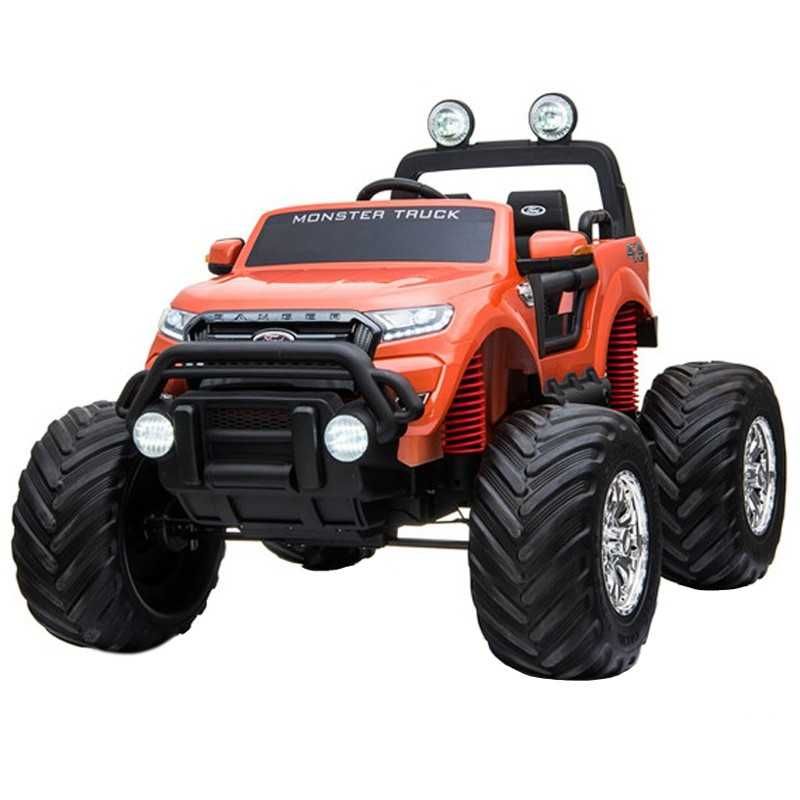 Masinuta electrica FORD MONSTER TRUCK 4x4 180W DELUXE #Portocaliu