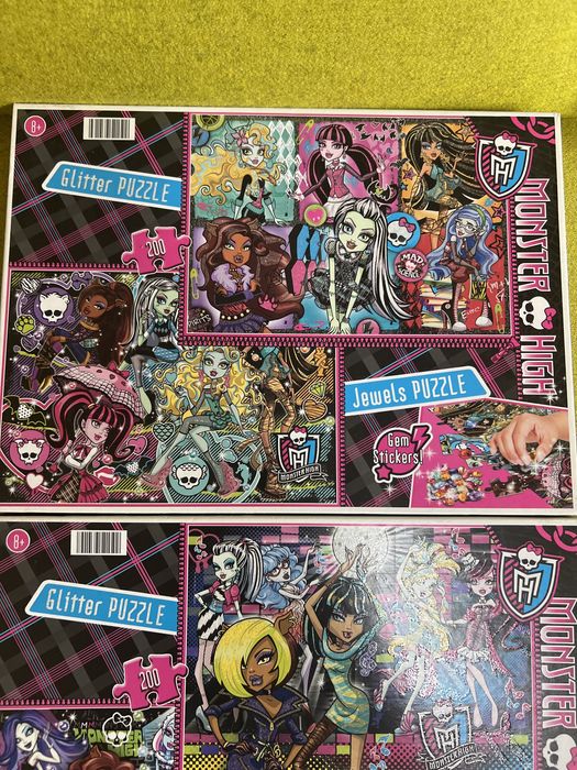 Set 2 glitering puzzle -200 piese - 8 ani+