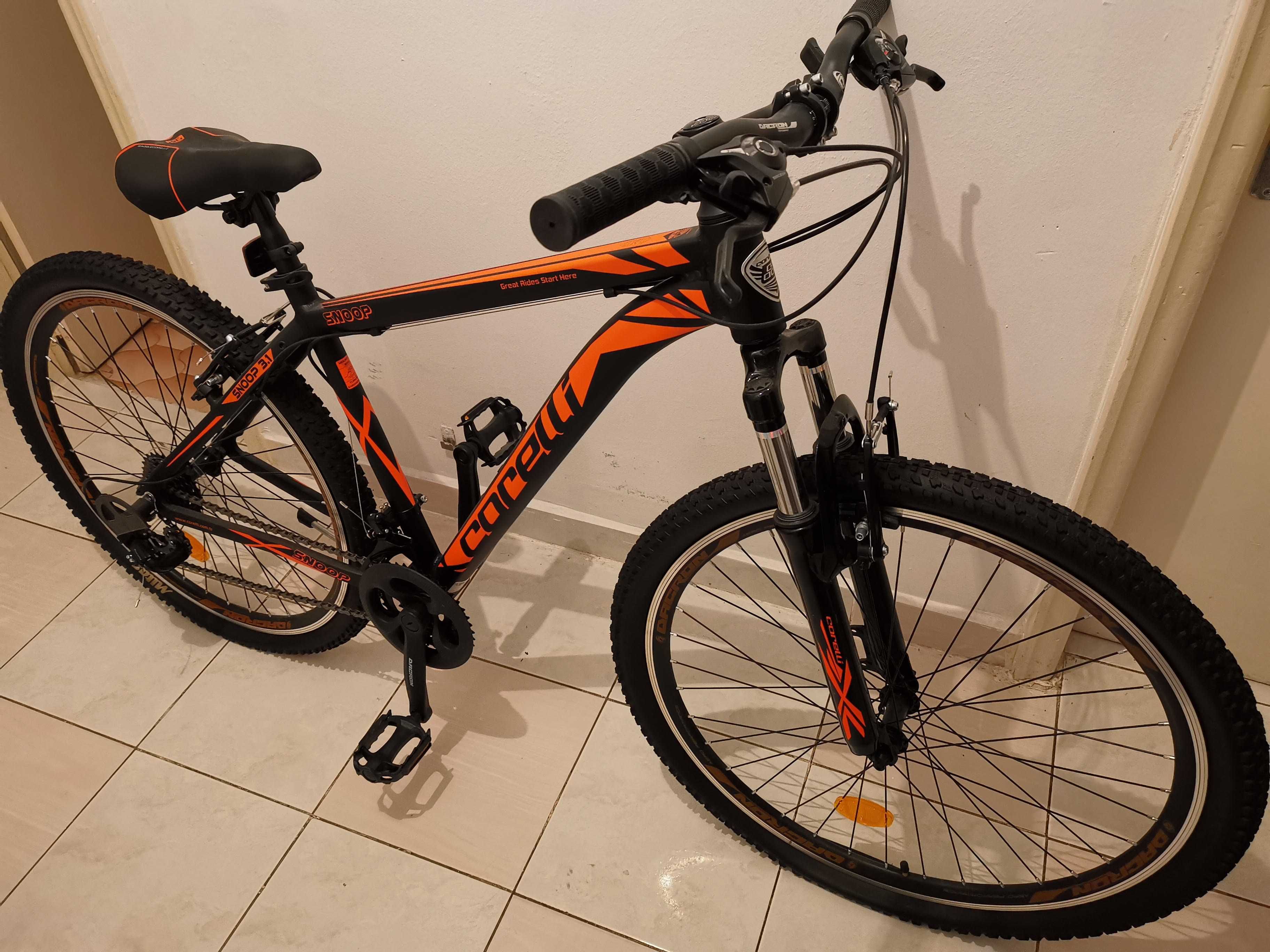 Bicicleta MTB 27.5" SNOOP 3.1, marime cadru L, negru-portocaliu