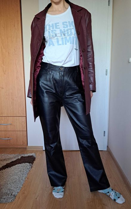 Кожен панталон, дамски, М размер