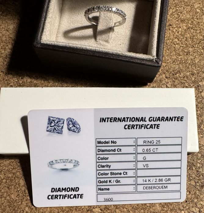 Кольцо бриллиантовая дорожка