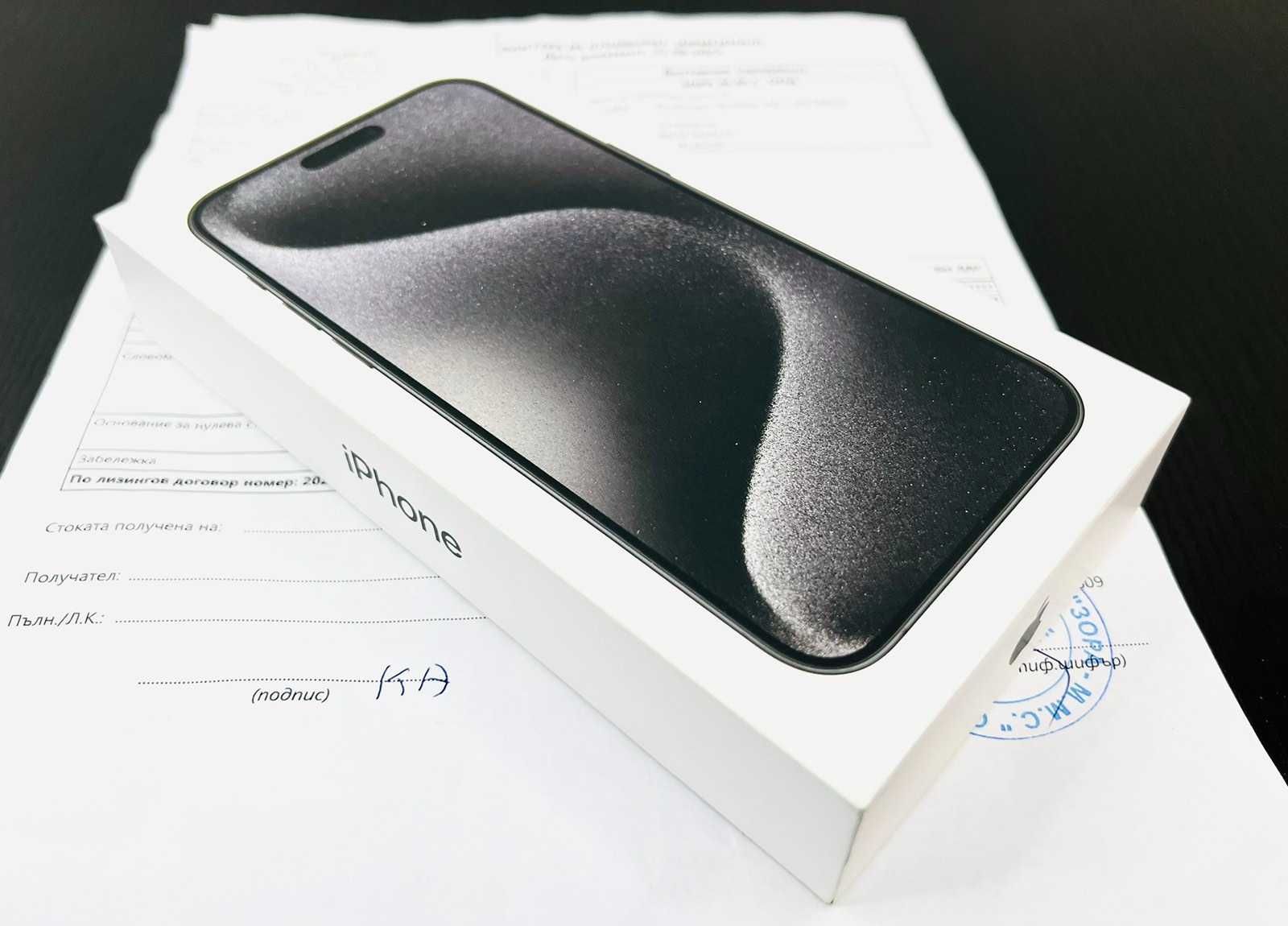 НОВ! Apple iPhone 15 Pro Max 256GB Black Titanium 2г. Гаранция