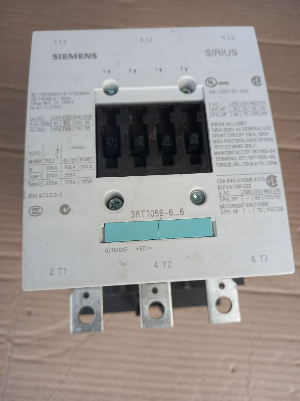 Siemens контактор Siemens 3rt1056-6ap36
