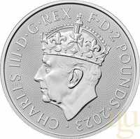 Сребърна монета от 1 унция Коронация на Крал Чарлз III