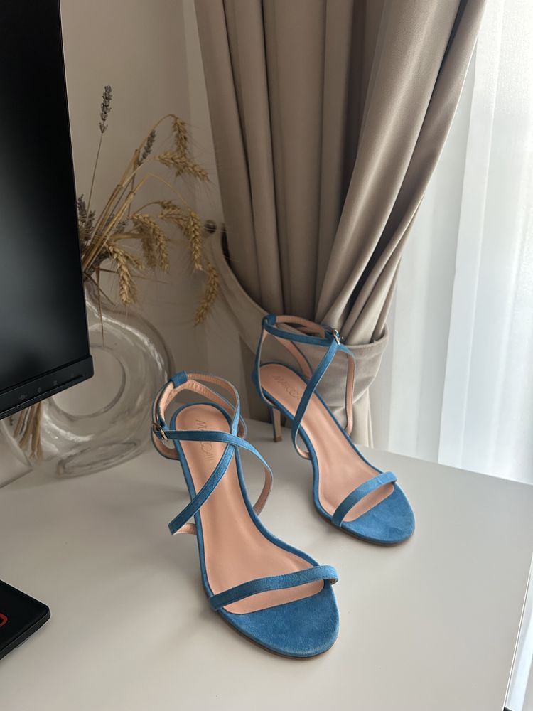 Marc Cain sandale albastre din piele