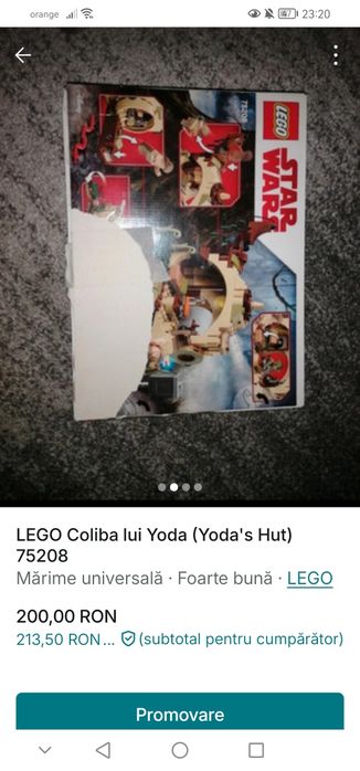 Lego Coliba lui Yoda 75208