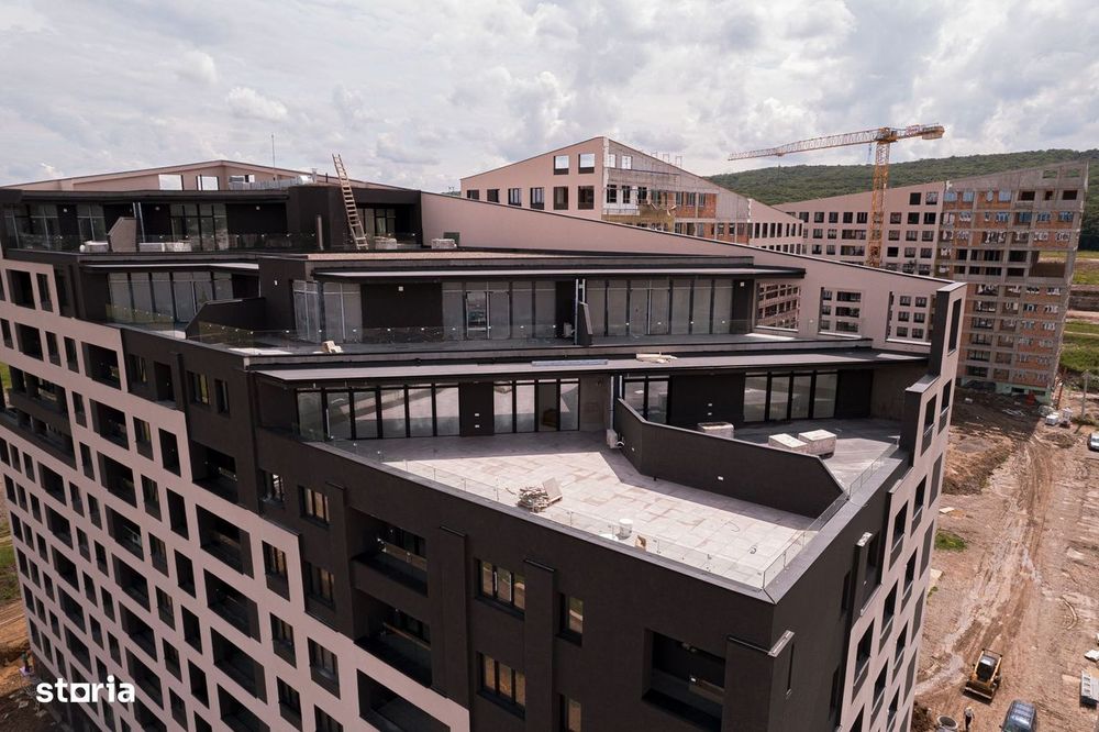 Penthous 3 cam,2 băi, bloc nou 221mp.terasa 116mp.zona Tudor