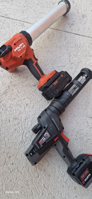 Hilti ,Wurth pistol de silicon pe acumulator