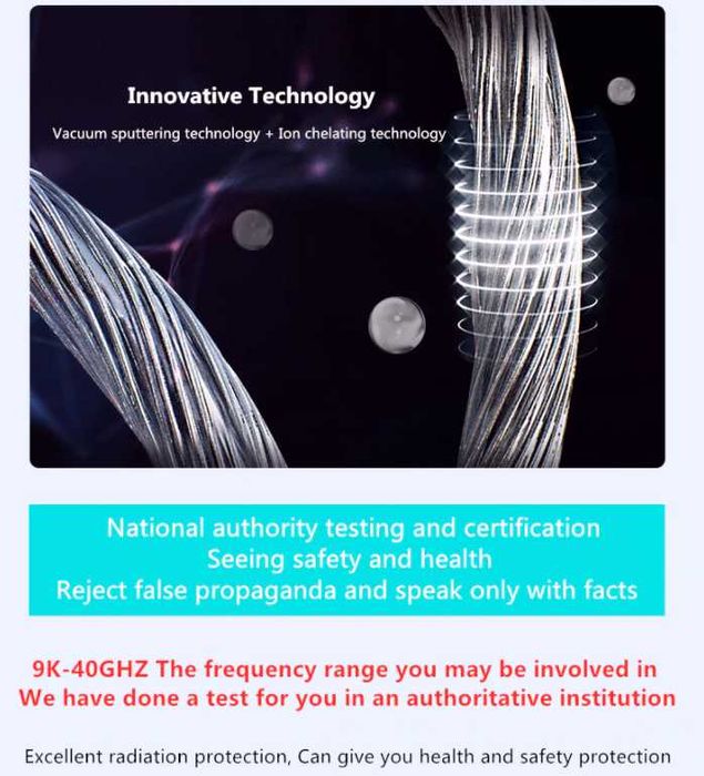 RF EMF EMR WiFi 5G Екраниран Суичър Качулка Електромагнитна Защита ЕМП